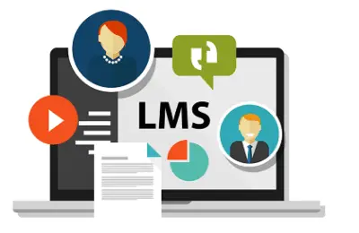 LMS course platform — illustrative artwork