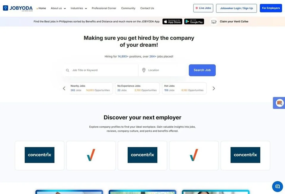 JobYoda website screenshot — technology & saas marketing portfolio reference from Digital Magma
