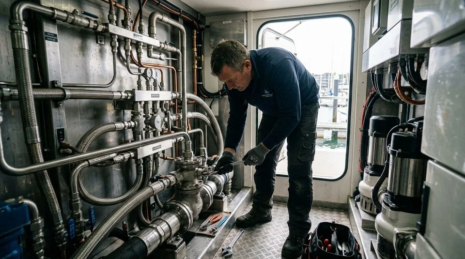 Marine Plumbing Service website screenshot — professional services marketing portfolio reference from Digital Magma