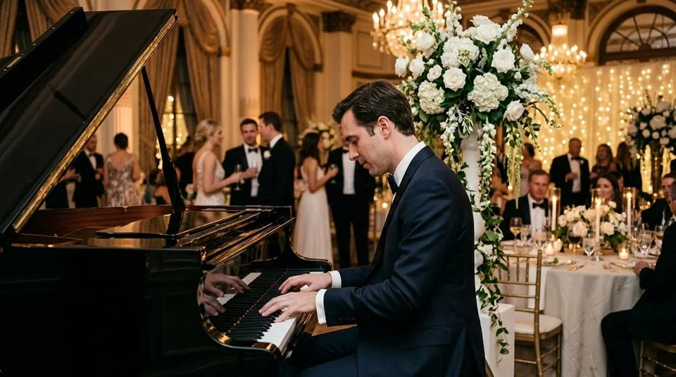 Arnie Abrams Pianist website screenshot — professional services marketing portfolio reference from Digital Magma