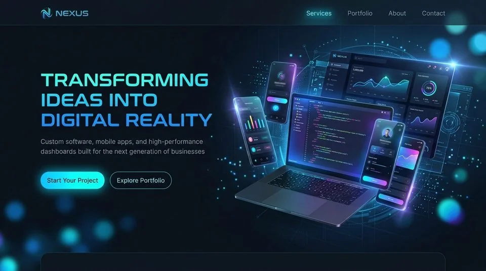Noida Software Company website screenshot — technology & saas marketing portfolio reference from Digital Magma