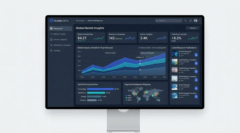 Fact.MR website screenshot — professional services marketing portfolio reference from Digital Magma