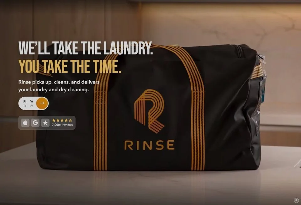 Rinse website screenshot — professional services marketing portfolio reference from Digital Magma