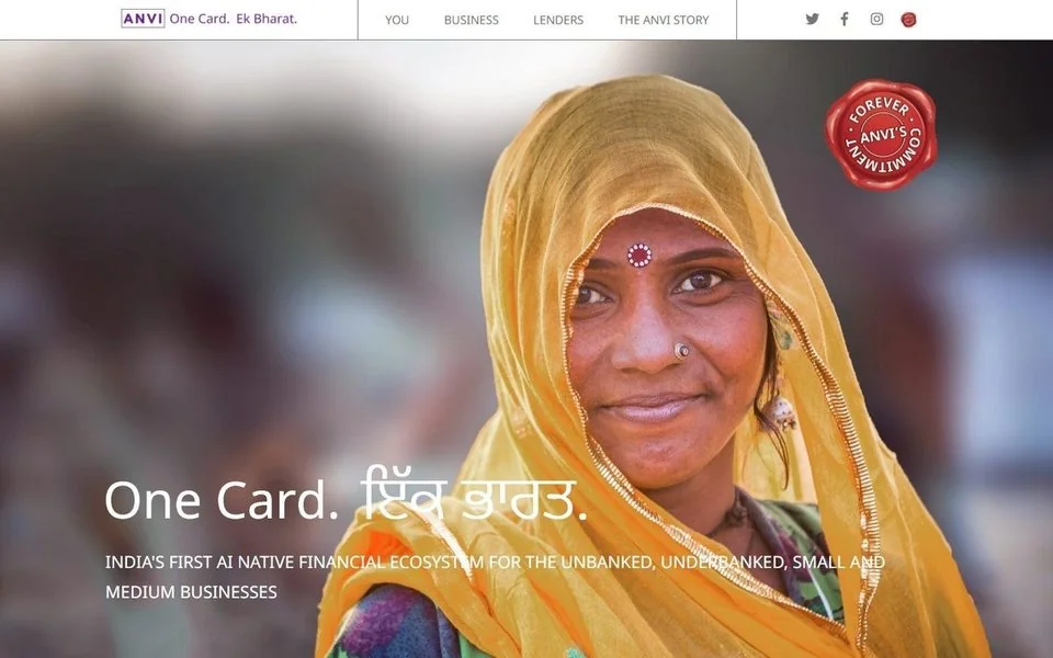 Anvi AI website screenshot — technology & saas marketing portfolio reference from Digital Magma